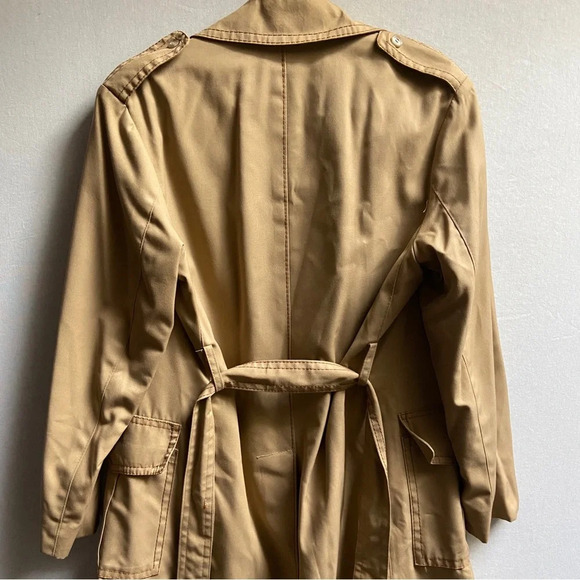 Vintage PJ Phonenix  Stoffels removable fleece vest button trench Jacket Sz S - Picture 5 of 13